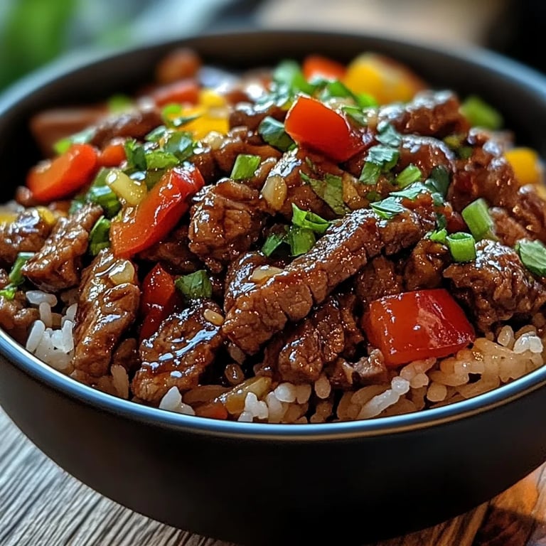 <p>Beef & Pepper Rice Bowl: An Incredible Ultimate Recipe with 5 Ingredients</p>