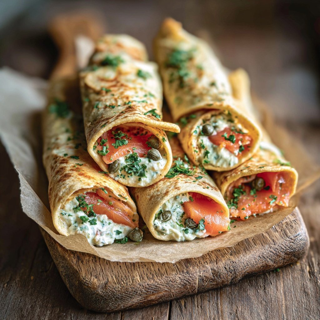 Smoked Salmon and Cream Cheese Wraps