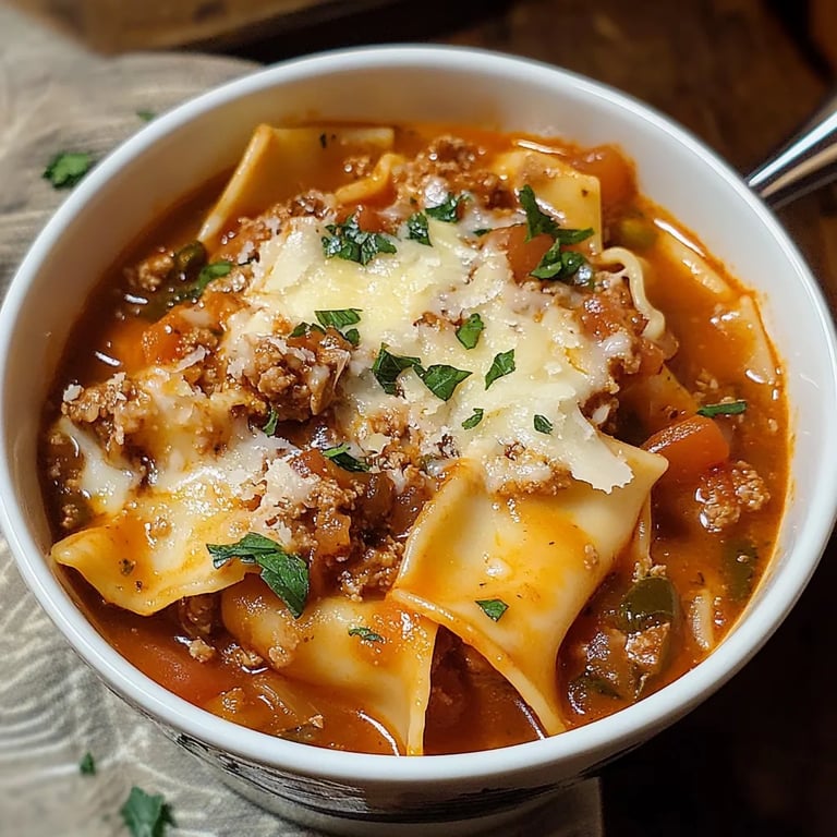 Super Quick Lasagna Soup