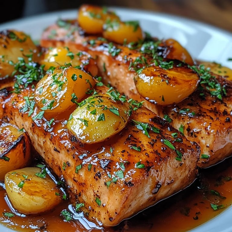 Bourbon Peach Roasted Salmon: An Amazing Ultimate Recipe