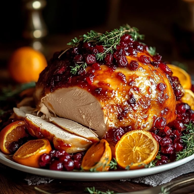 Perfect Cranberry Orange Glazed Turkey Breast