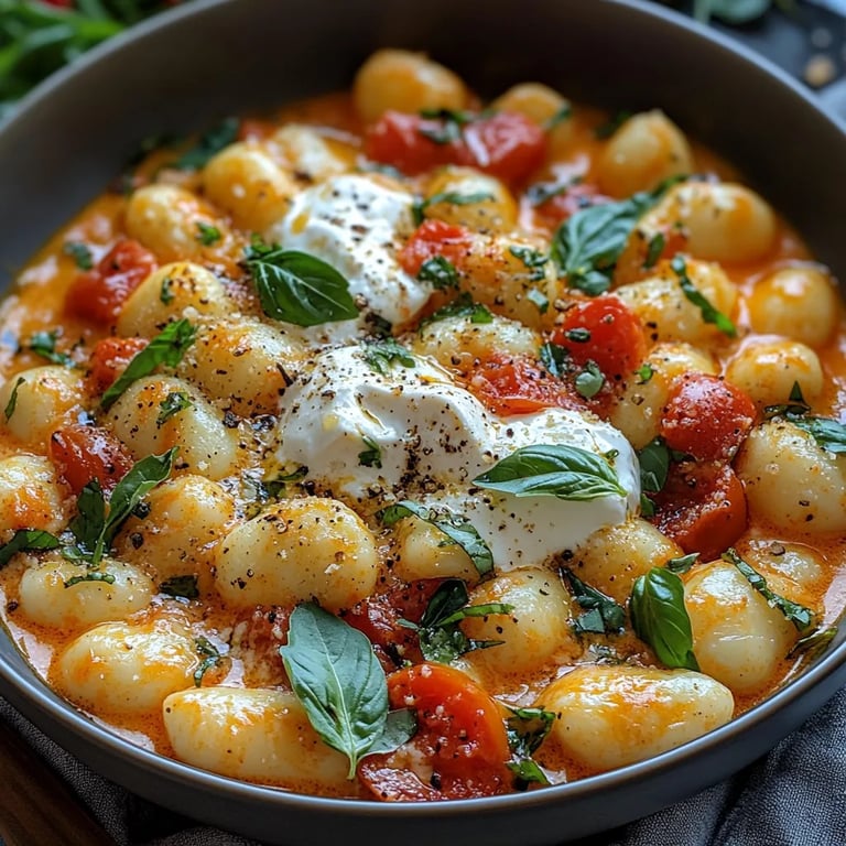 30 Minute Creamy Tomato Gnocchi w/ Burrata: An Incredible Ultimate Recipe