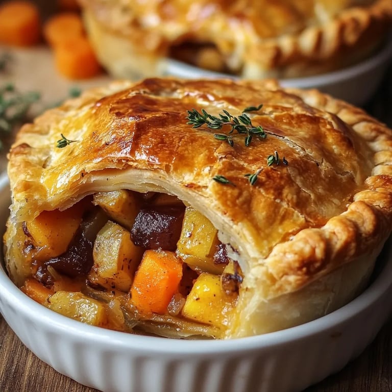 Roasted Autumn Vegetable Pot Pies