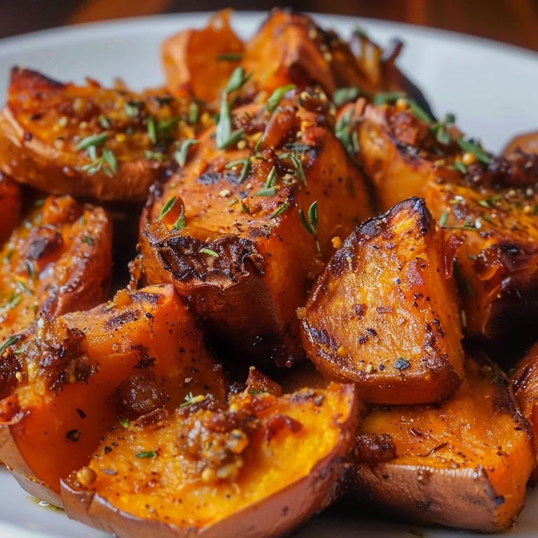 Cinnamon Maple Roasted Sweet Potatoes