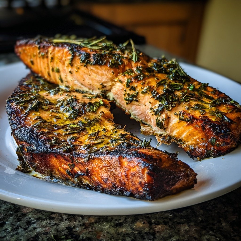 Grilled Salmon with Turf Combo