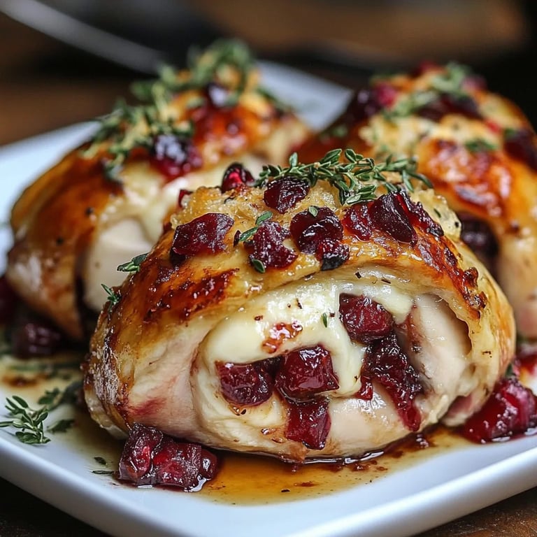 Impressive Cranberry Brie Stuffed Chicken