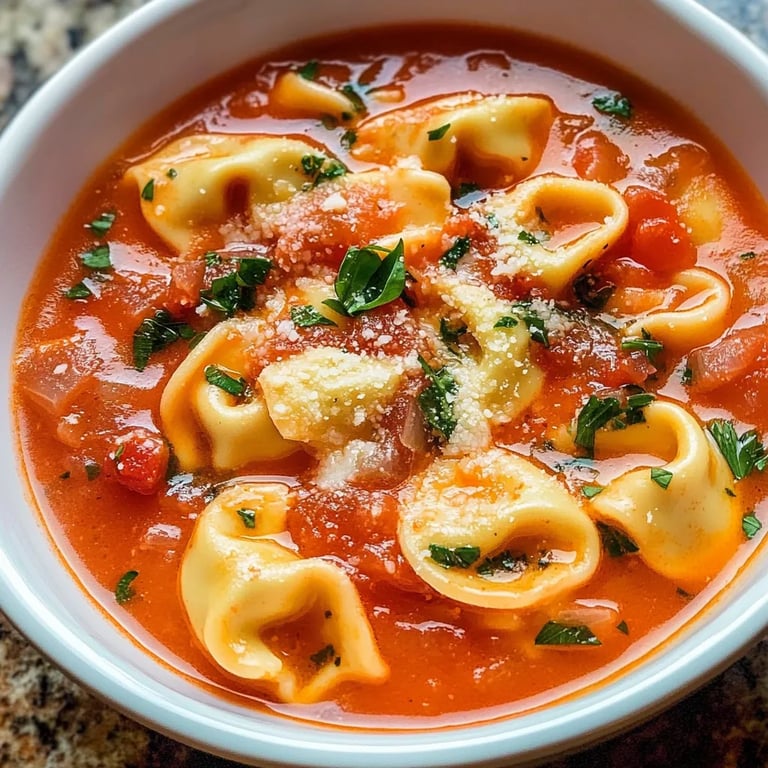 Easy Tomato Tortellini Soup