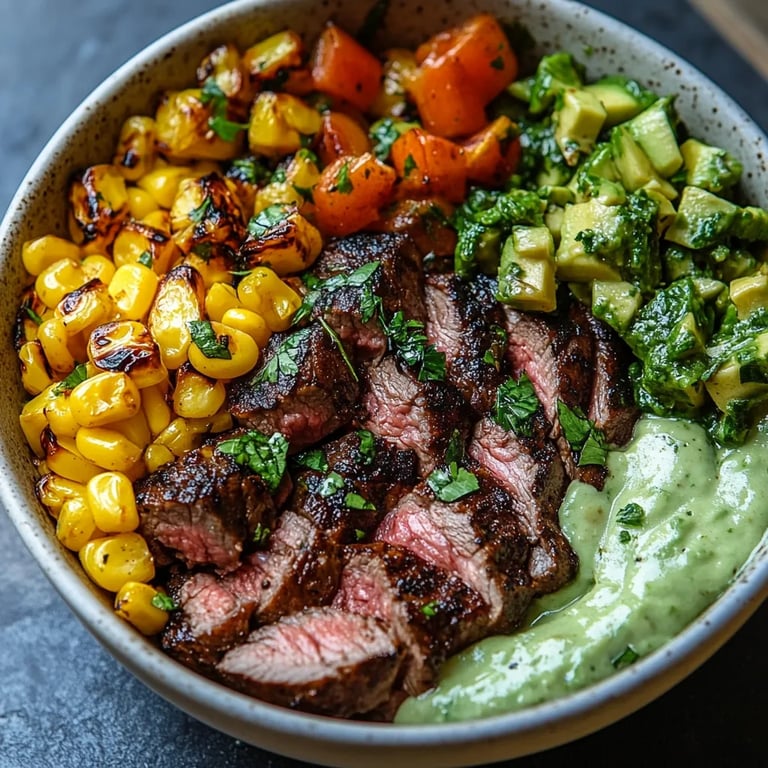 <p>Steak, Avocado, and Roasted Corn Bowl: An Incredible Ultimate Recipe</p>