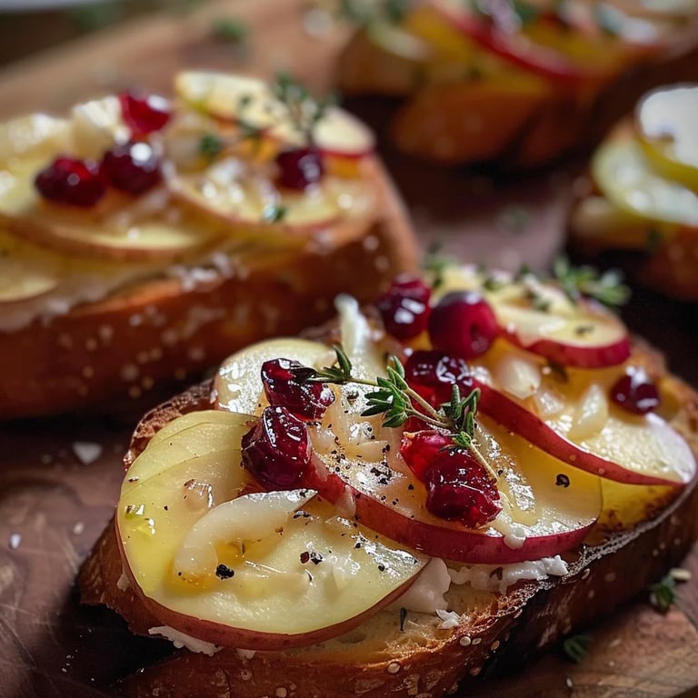 Cranberry Apple Brie Crostini