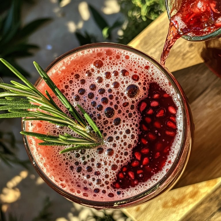 Pomegranate Mulled Wine Spritzer