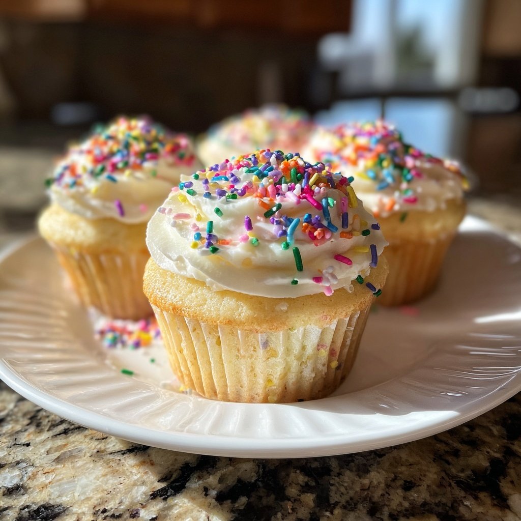 One-Bowl Vanilla Cupcakes with Buttercream Frosting