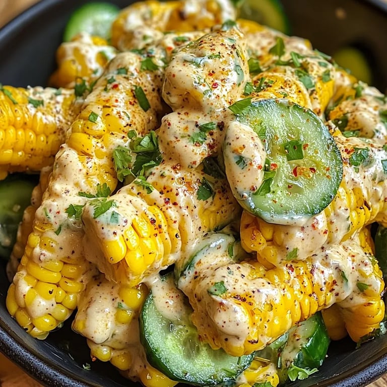 Street Corn Creamy Cucumber Salad: An Incredible 7-Ingredient Recipe