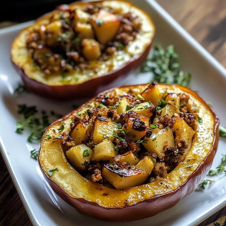 Delicious Apple Stuffed Acorn Squash