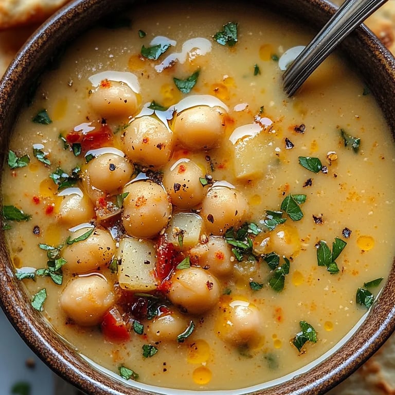 Creamy Garlic Chickpea Soup: An Incredible 5-Ingredient Recipe