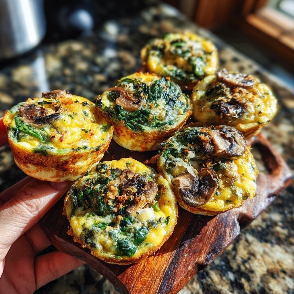 Spinach and Mushroom Egg Muffins