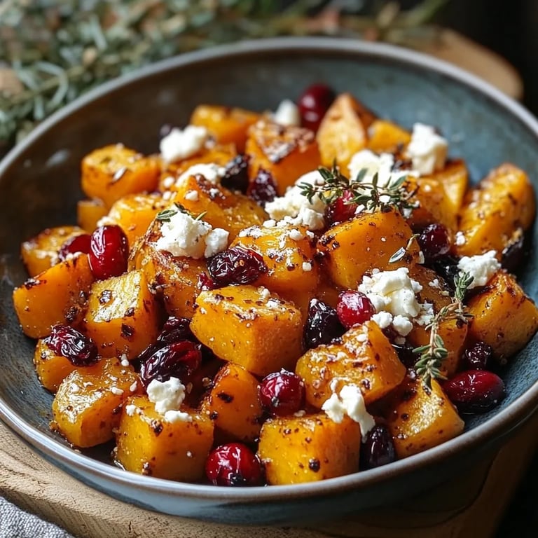 Honey-Roasted Butternut w/ Cranberries, Feta & Pumpkin Seeds
