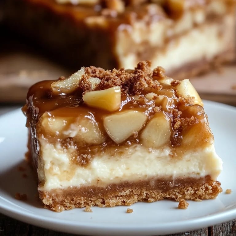 Caramel Apple Cheesecake Bars