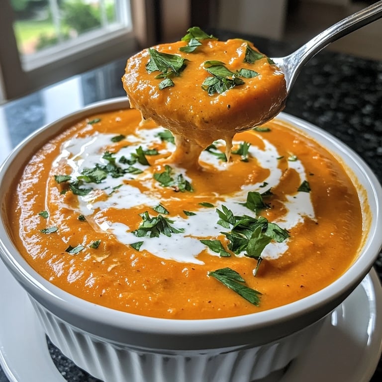 Healthy Vegan Roasted Carrot Soup