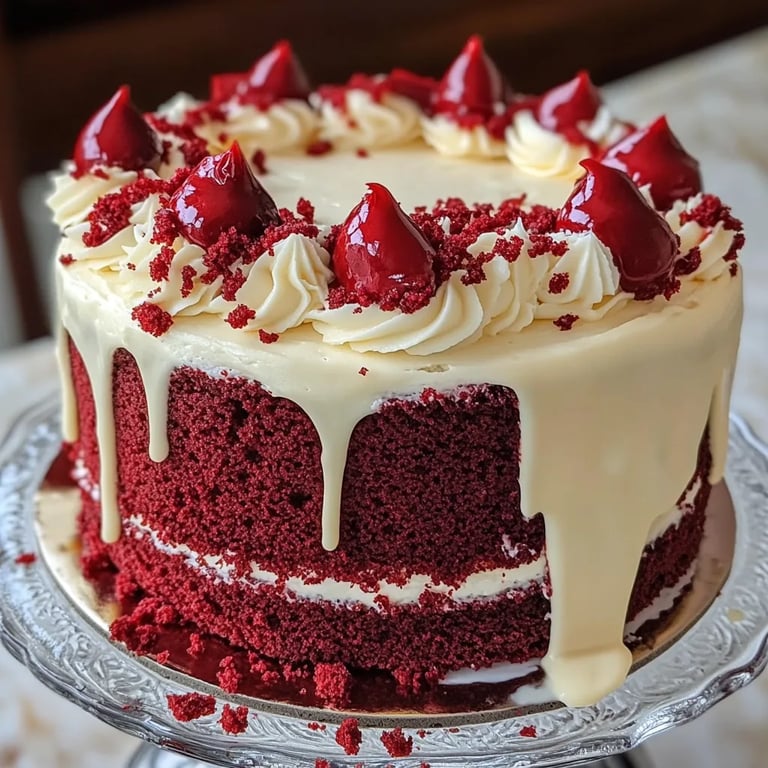 Red Velvet Cake with Extra Icing!