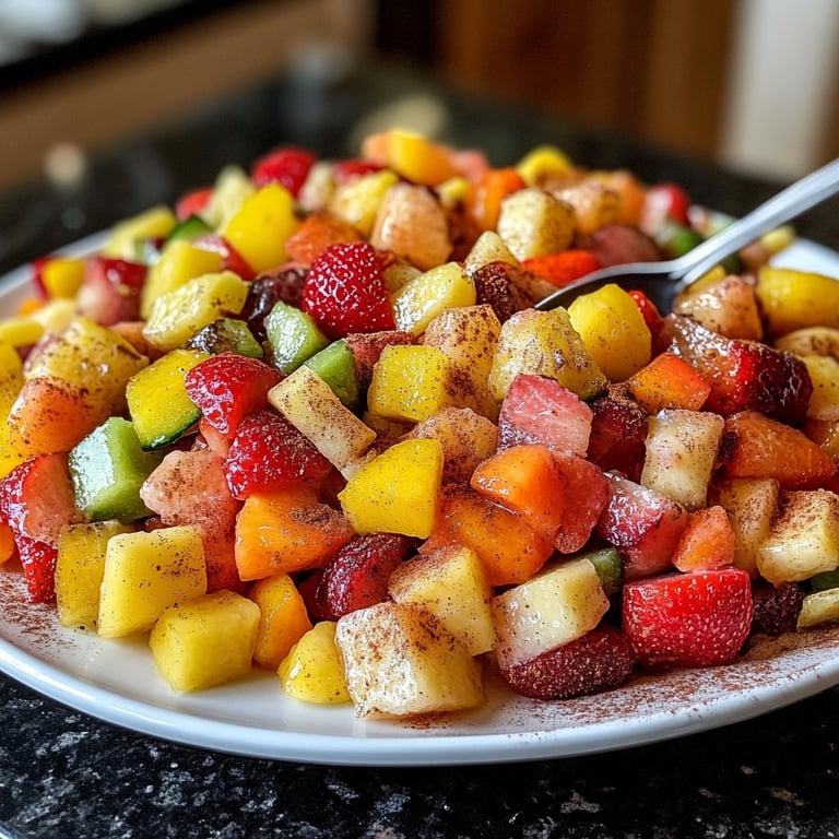 Christmas Fruit Salad with Cinnamon and Vanilla