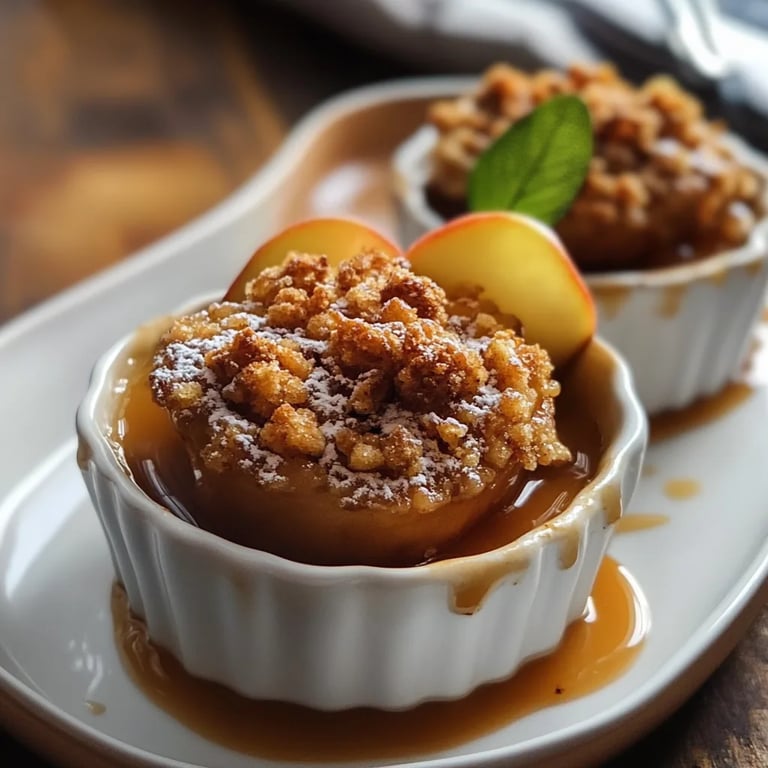 Mini Apple Crumbles with Cinnamon