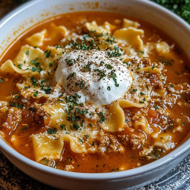 Easy One-Pot Lasagna Soup