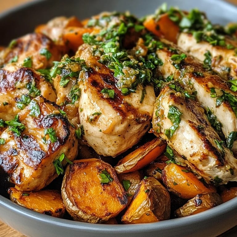Maple Dijon Chicken & Sweet Potato Bowls