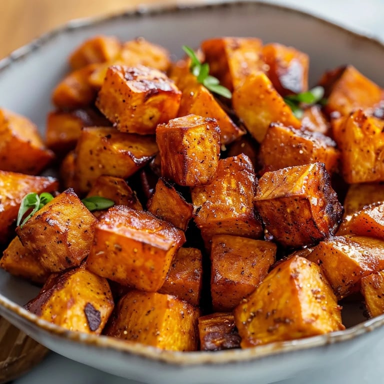 Easy Roasted Sweet Potato Cubes