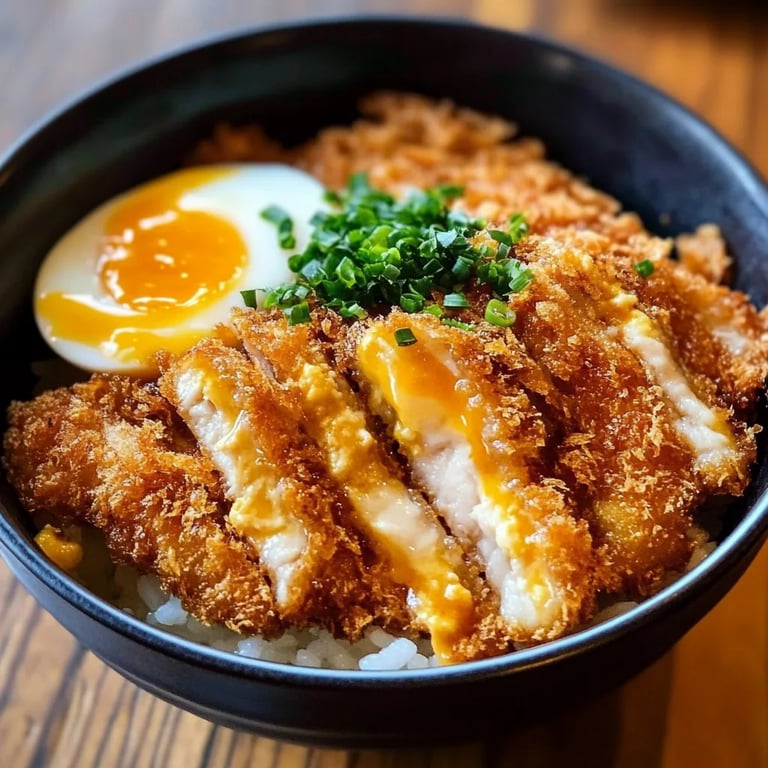 Katsudon Pork Cutlet and Egg Rice Bowl