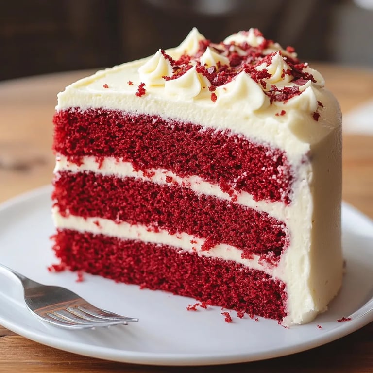 BEST EVER Red Velvet Cake with dreamy Cream Cheese Frosting