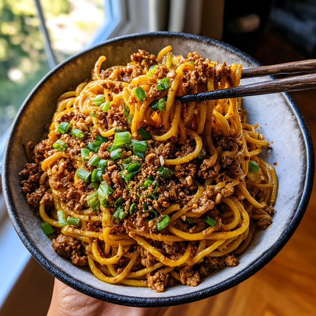 Spicy Dan Dan Noodles Pork