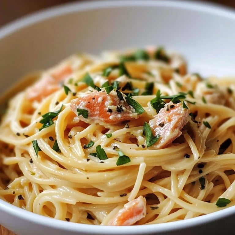 Savory Smoked Salmon Linguine