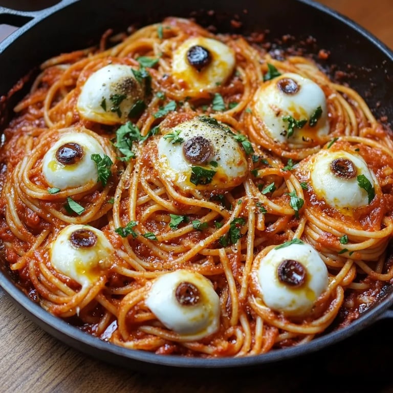 Bloody Spaghetti with Mozzarella Eyeballs: An Amazing Ultimate Recipe