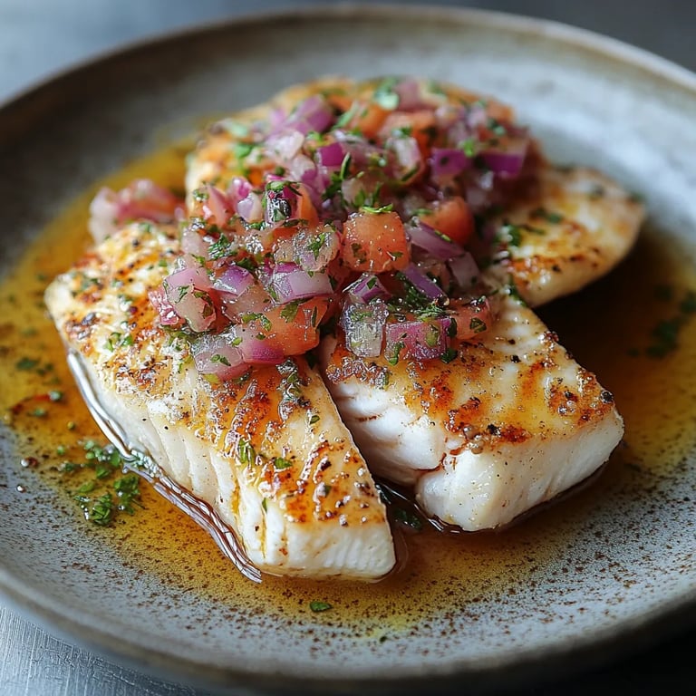 Grilled Fish w/ Caper & Red Onion Dressing: An Incredible Ultimate Recipe