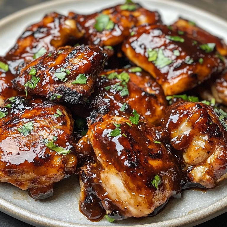 Caramelized BBQ Chicken Thighs in the Oven